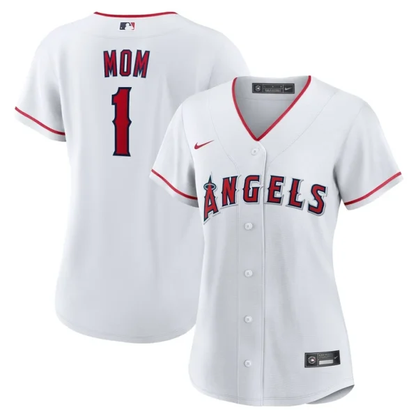 Los angeles angels nike womens 1 mom home replica jersey White