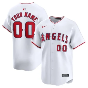 Los angeles angels nike youth home limited custom jersey White