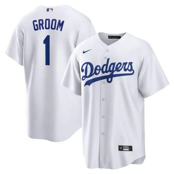 Los angeles dodgers nike 1 groom home replica jersey White