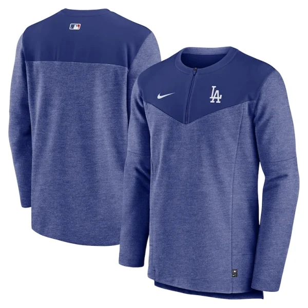 Los angeles dodgers nike authentic collection game time performance half zip top Royal