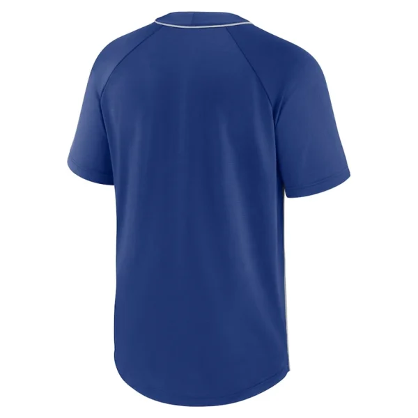 Los angeles dodgers nike city plate performance henley raglan t shirt Royalsilver L