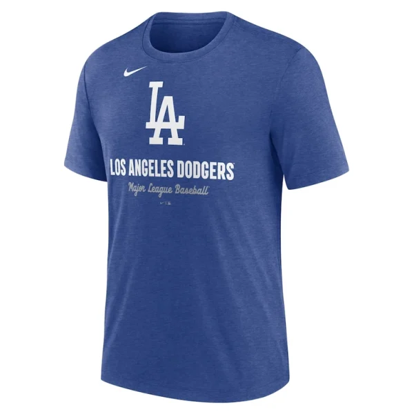 Los angeles dodgers nike logo tri blend t shirt Heather royal M