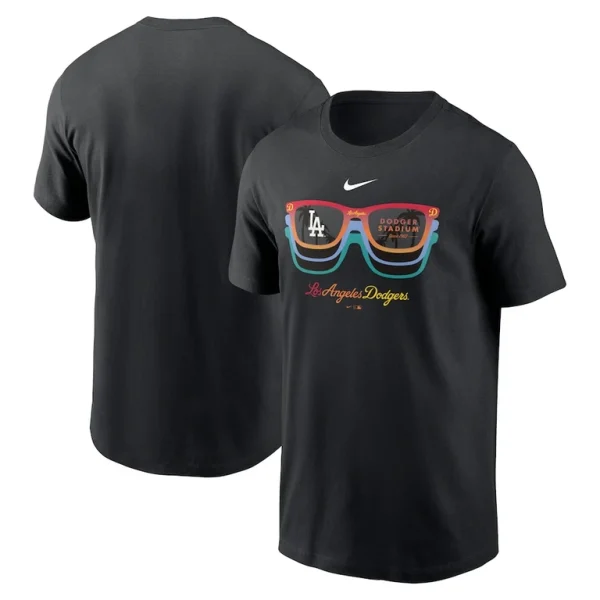 Los angeles dodgers nike sunglasses local team t shirt Black