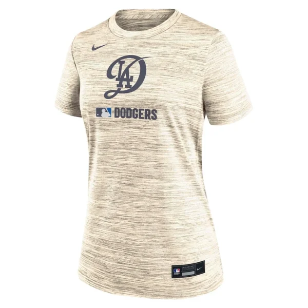 Los angeles dodgers nike womens authentic collection city connect velocity performance t shirt Cream S