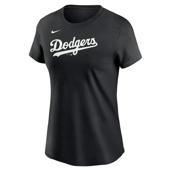 Los angeles dodgers nike womens fuse wordmark t shirt Black S