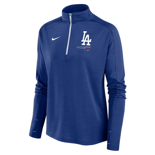 Los angeles dodgers nike womens pacer quarter zip top Royal S