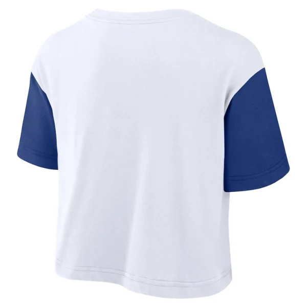 Los angeles dodgers nike womens script cropped performance t shirt Whiteroyal M
