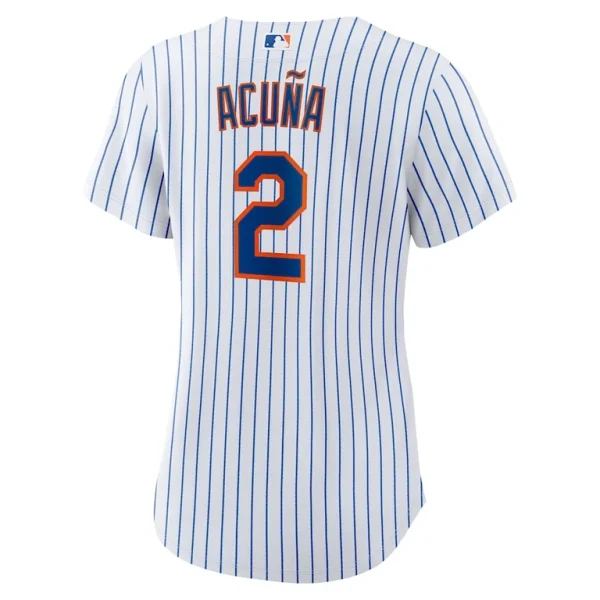 Luisangel acuna new york mets nike womens home replica player jersey White L