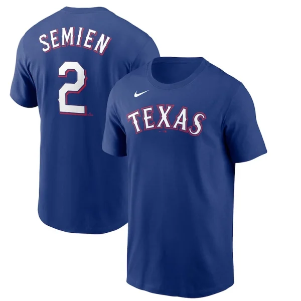 Marcus semien texas rangers nike name number t shirt Royal