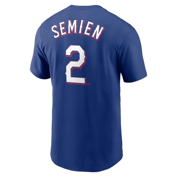 Marcus semien texas rangers nike name number t shirt Royal L
