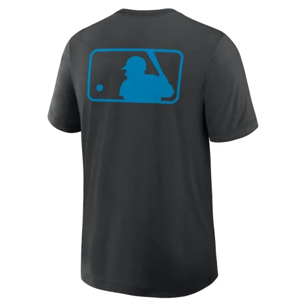 Miami marlins nike authentic collection early work tri blend performance t shirt Black L