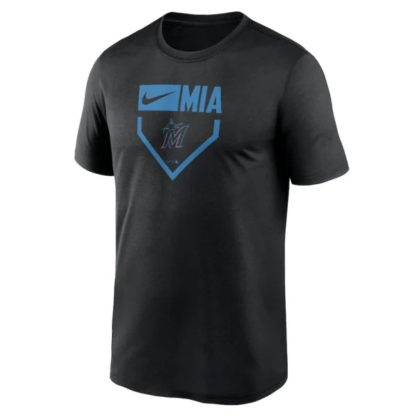 Miami marlins nike home plate icon legend performance t shirt Black M