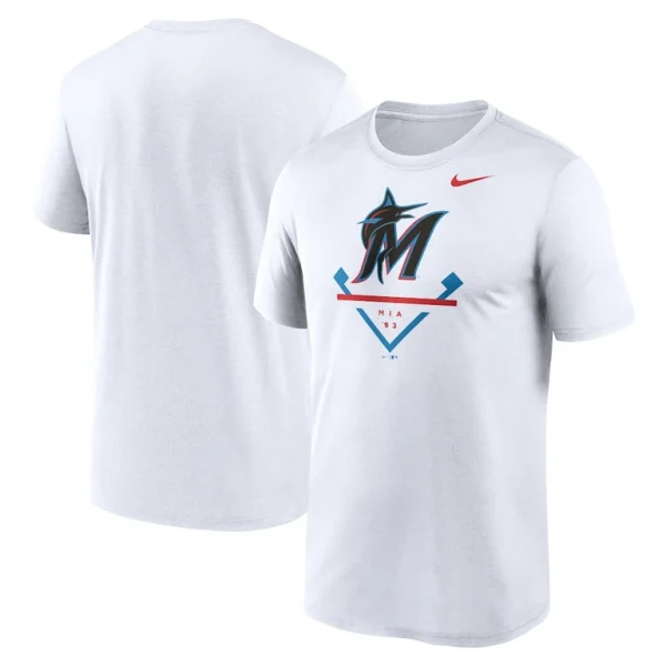 Miami marlins nike icon legend performance t shirt White