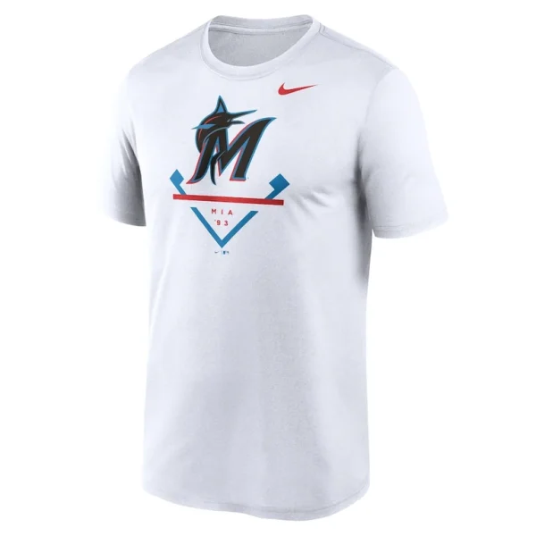 Miami marlins nike icon legend performance t shirt White M