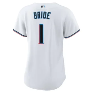 Miami marlins nike womens 1 bride home replica jersey White L