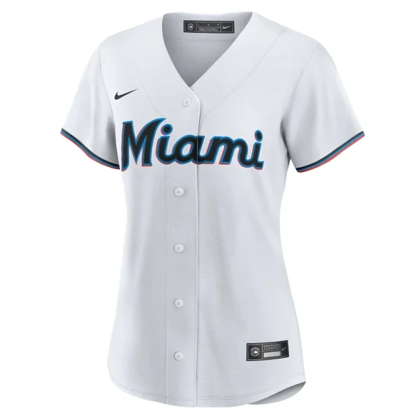 Miami marlins nike womens 1 bride home replica jersey White M