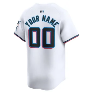Miami marlins nike youth home limited custom jersey White Yth L