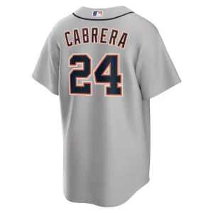Miguel cabrera detroit tigers nike road replica player name jersey Gray L