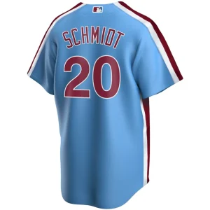 Mike schmidt philadelphia phillies nike road cooperstown collection replica player jersey Light blue L
