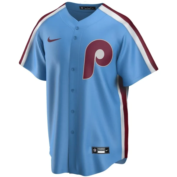 Mike schmidt philadelphia phillies nike road cooperstown collection replica player jersey Light blue M