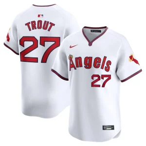 Mike trout los angeles angels nike alternate limited player jersey – white Multi