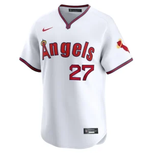 Mike trout los angeles angels nike alternate limited player jersey – white Multi M