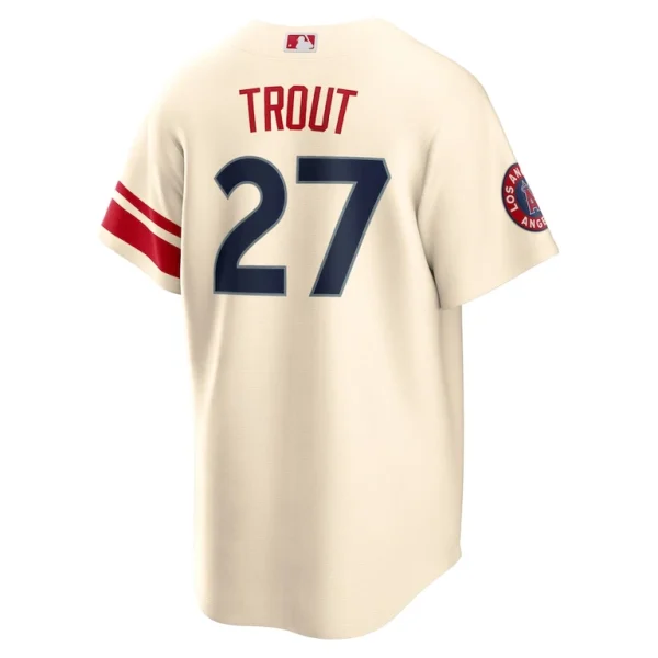 Mike trout los angeles angels nike city connect replica player jersey Cream L