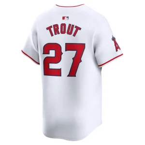 Mike trout los angeles angels nike home limited player jersey White L