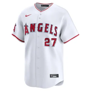 Mike trout los angeles angels nike home limited player jersey White M