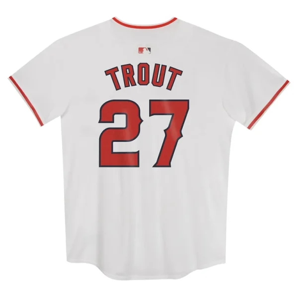 Mike trout los angeles angels nike preschool home game jersey White 7