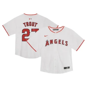 Mike trout los angeles angels nike toddler game jersey White