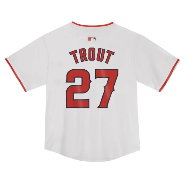 Mike trout los angeles angels nike toddler game jersey White 4T