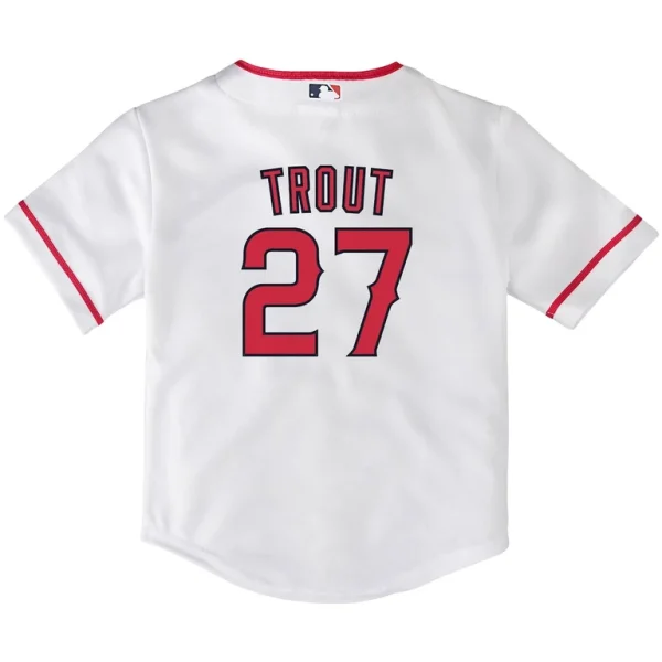 Mike trout los angeles angels nike toddler home replica player jersey White 4T