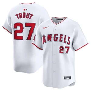 Mike trout los angeles angels nike youth home limited player jersey White