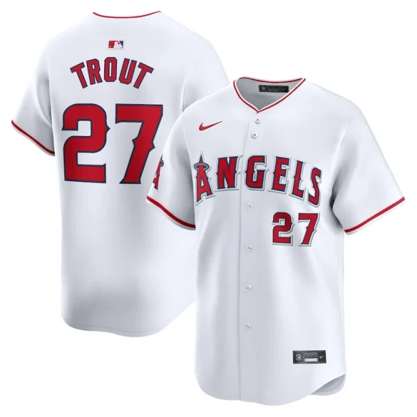 Mike trout los angeles angels nike youth home limited player jersey White