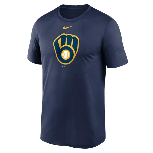 Milwaukee brewers nike new legend logo t shirt Navy M