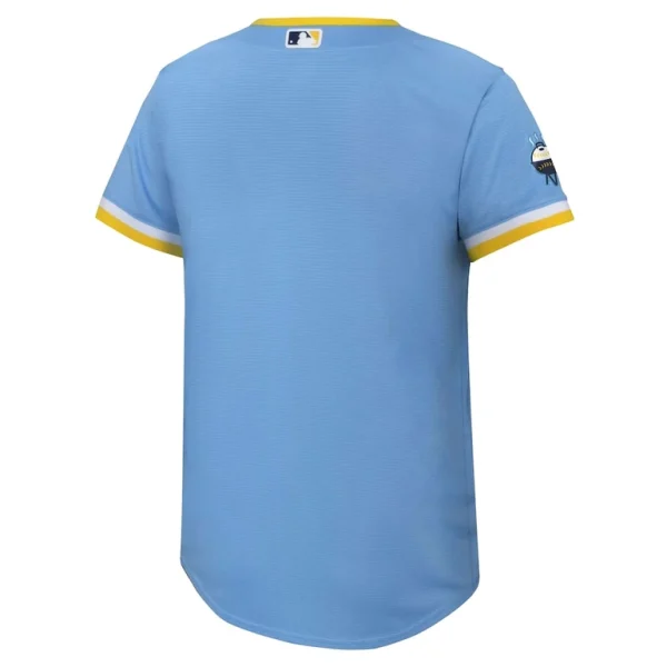 Milwaukee brewers nike preschool city connect replica team jersey Powder blue 7