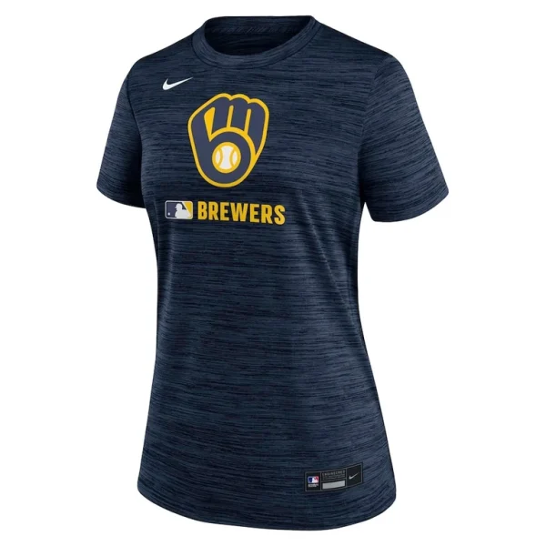 Milwaukee brewers nike womens authentic collection velocity performance t shirt Navy S