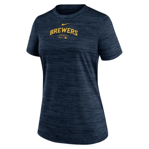 Milwaukee brewers nike womens authentic collection velocity performance t shirt Navy S