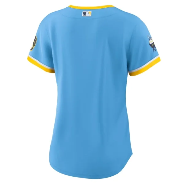 Milwaukee brewers nike womens city connect replica team jersey Powder blue L