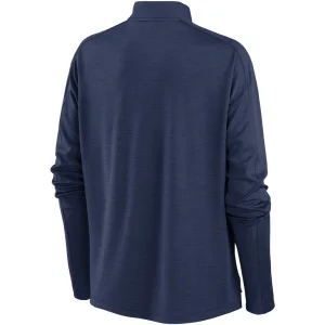 Milwaukee brewers nike womens primetime local touch pacer quarter zip top Navy M