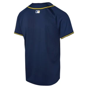 Milwaukee brewers nike youth alternate limited jersey Navy Yth L