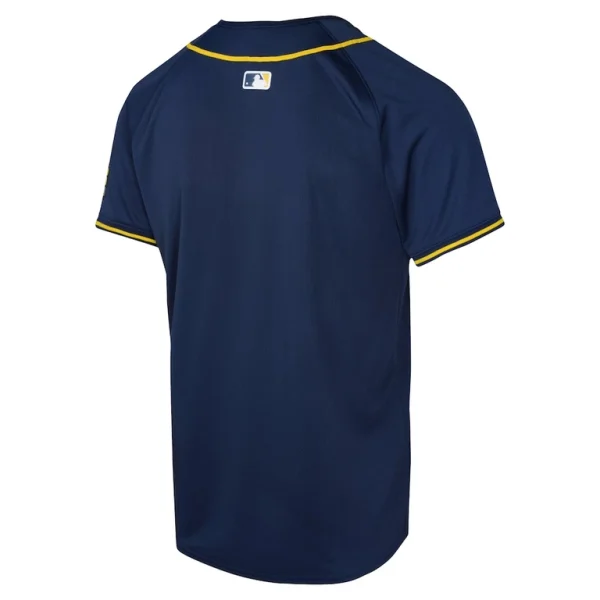 Milwaukee brewers nike youth alternate limited jersey Navy Yth L