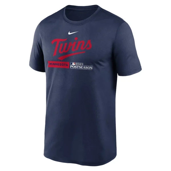 Minnesota twins nike 2023 postseason authentic collection dugout t shirt Navy M