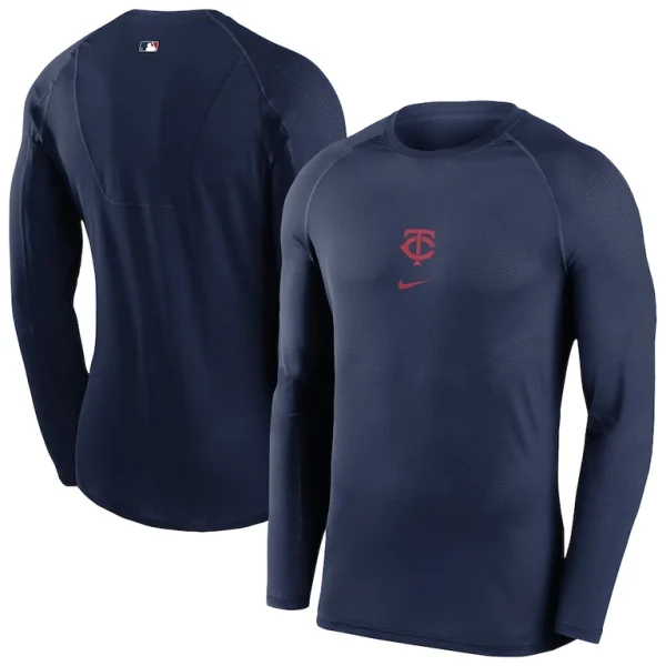 Minnesota twins nike authentic collection raglan long sleeve t shirt Navy
