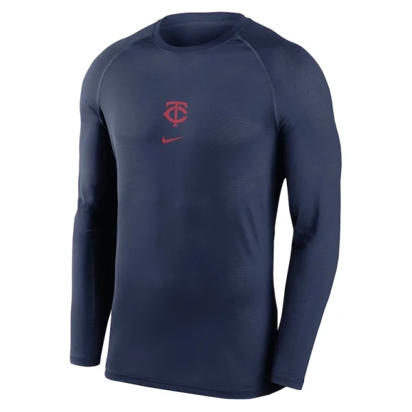 Minnesota twins nike authentic collection raglan long sleeve t shirt Navy M