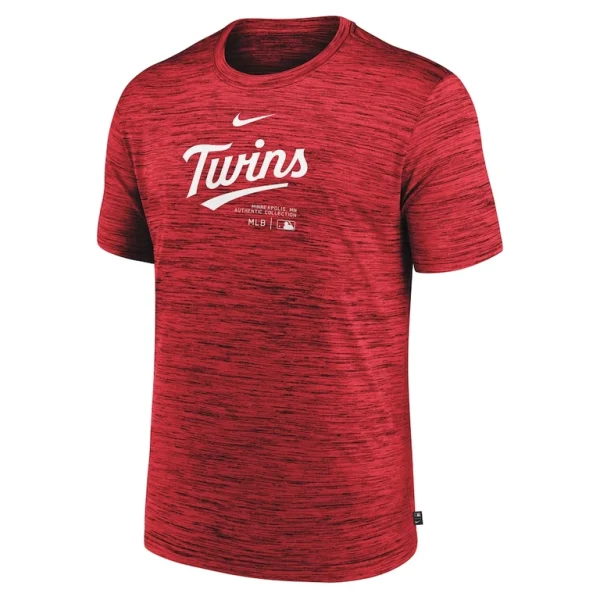 Minnesota twins nike authentic collection velocity performance practice t shirt Red M