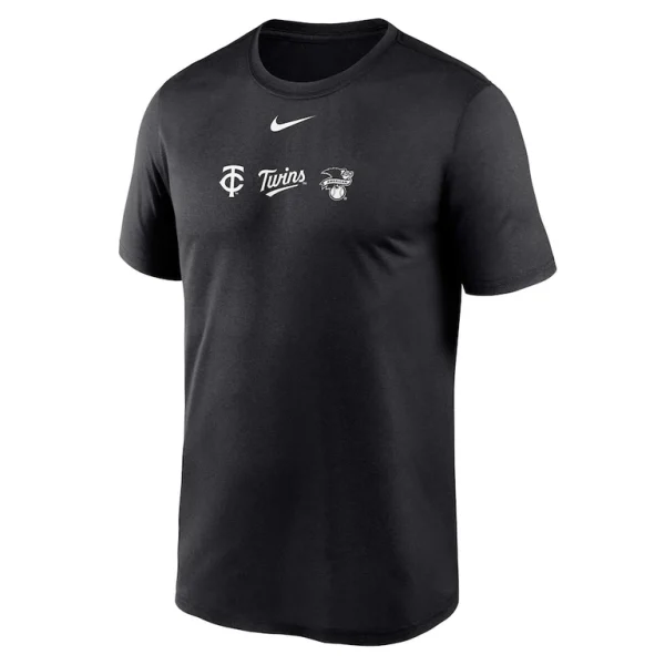 Minnesota twins nike fashion over shoulder logo legend t shirt Black M