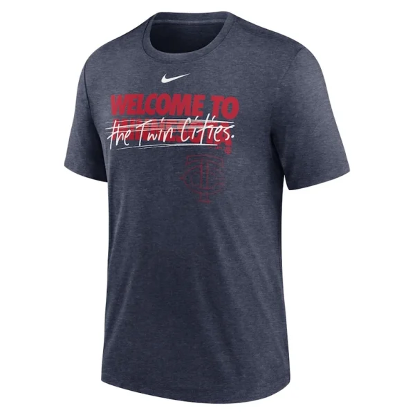 Minnesota twins nike home spin tri blend t shirt Heather navy M