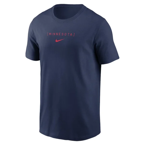 Minnesota twins nike large logo back stack t shirt Navy M
